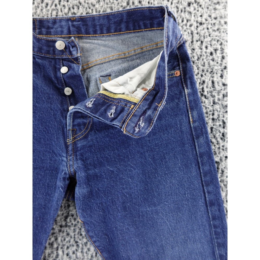Levi's 501 Premium 93' Original Fit Button Fly Dark Wash Denim Jeans Sz 29x30 - Picture 3 of 16